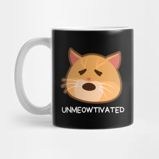 Unmeowtivated | Cute Unmotivated Cat Pun Mug